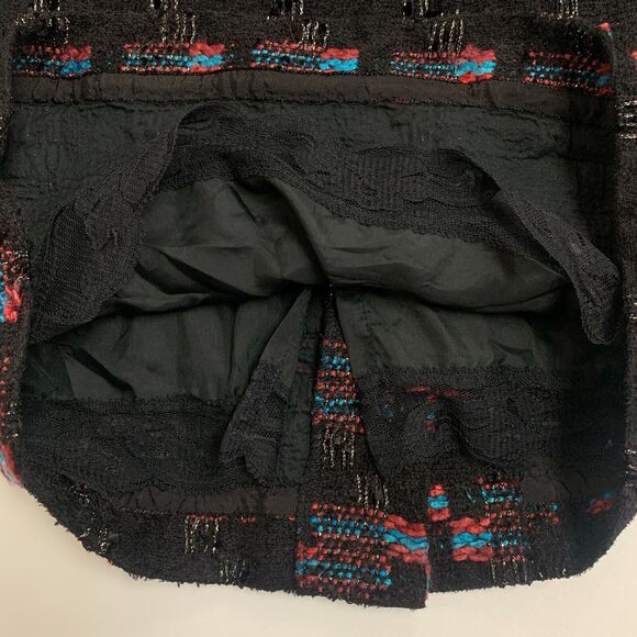 Trina Turk Dress Womens 2 Black Multi Sleeveless Good Night Tweed Sheath Lined - Picture 8 of 15